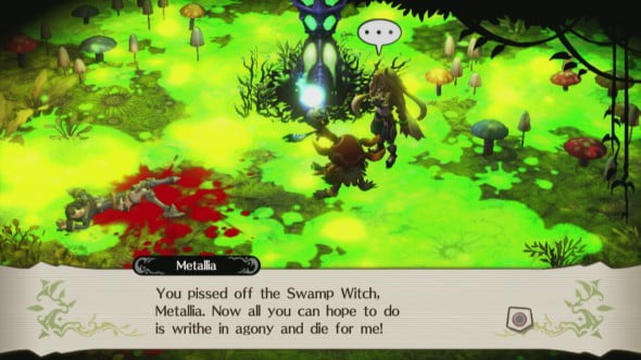The swamp witch Metallia is angry...like Incredible Hulk level angry the whole game.