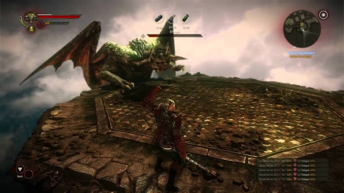 The climactic dragon fight!